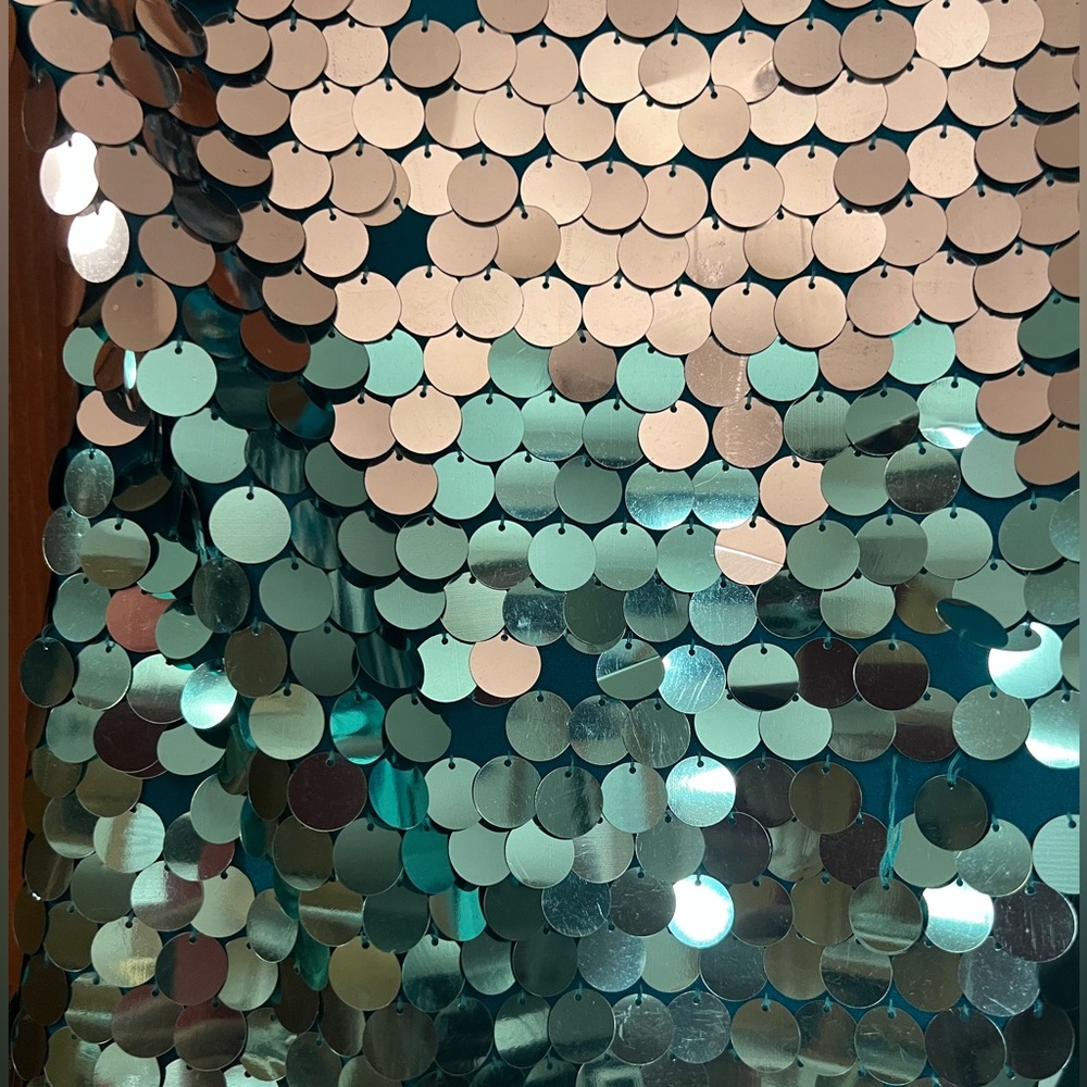 Turquoise/teal sequin dress - Picture 3 of 4